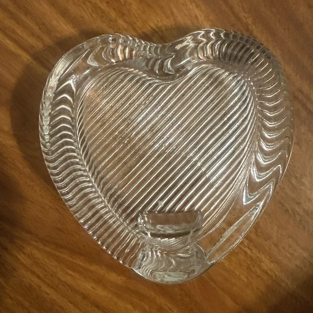 Crystal Mikasa vintage heart shaped picture Frame polished Glass Grandma Core